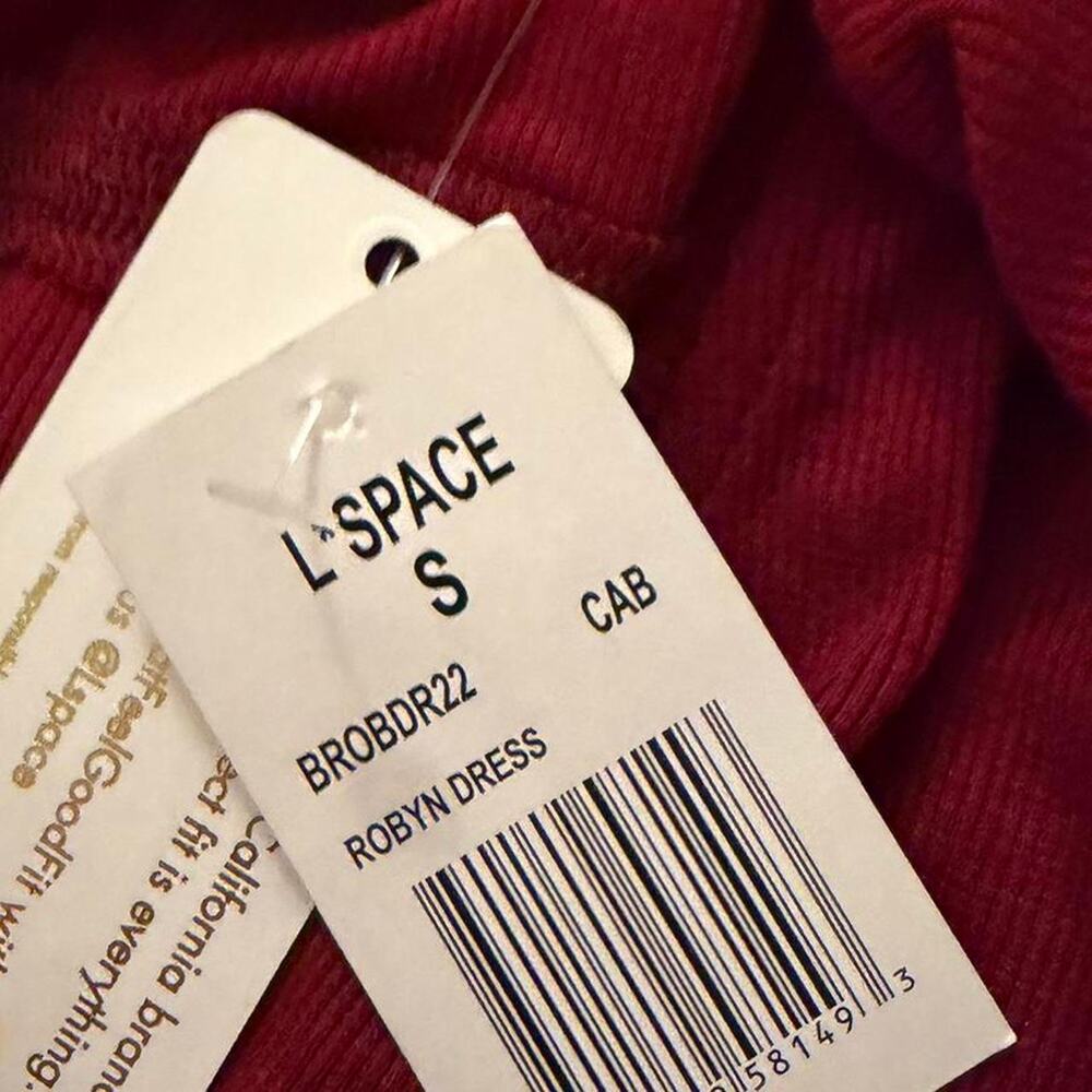 NEW Lspace red midi dress small robyn - Picture 3 of 4
